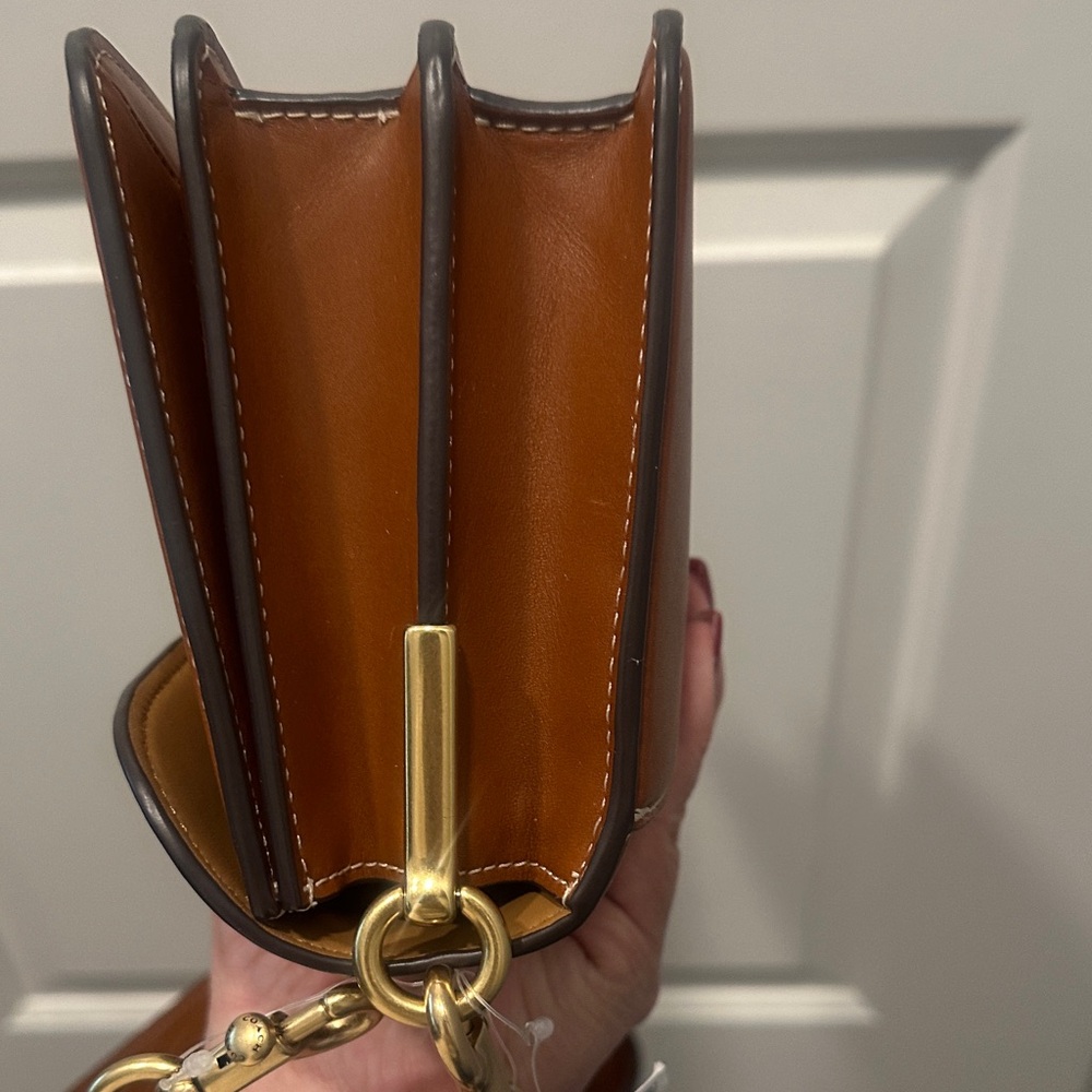 Coach Brown Leather Crossbody with Gold Hardware - Picture 6 of 15
